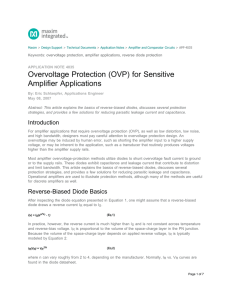 Overvoltage Protection (OVP) for Sensitive Amplifier Applications