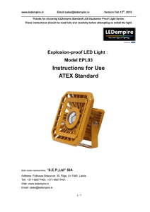 Instructions for Use ATEX Standard