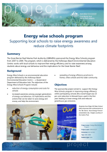 Energy wise schools program - GBRMPA ELibrary