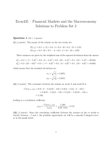 Econ435 – Financial Markets and the