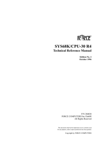 SYS68K/CPU-30 R4 Technical Reference Manual