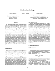 Flux Invariants for Shape - The University of North Carolina at