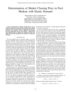 Determination of Market Clearing Price in Pool Markets with Elastic