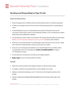 Reading and Responding to Page Proofs
