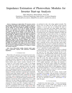 Impedance Estimation of Photovoltaic Modules for Inverter Start