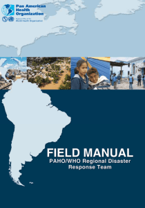Field Manual - Centro de Conocimiento en Salud Pública y Desastres