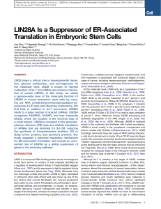 LIN28A Is a Suppressor of ER-Associated Translation in Embryonic