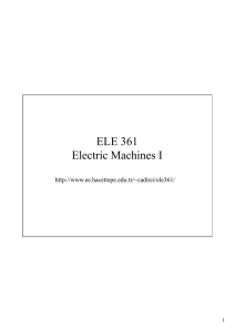 ELE 361 Electric Machines I