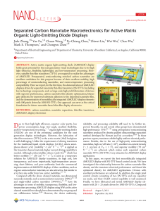 Separated Carbon Nanotube Macroelectronics for