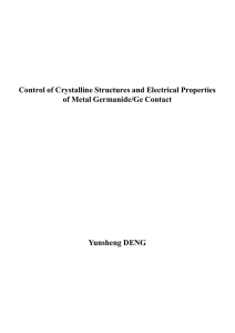 Control of Crystalline Structures and Electrical