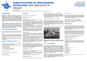 substitutions of indo-iranian affricates and sibilants in