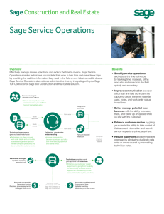 Sage Service Operations spec sheet