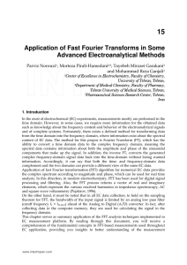 Application of Fast Fourier Transforms in Some Advanced