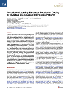 Associative learning enhances population coding by inverting inter