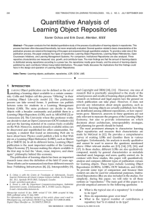 Quantitative Analysis of Learning Object Repositories