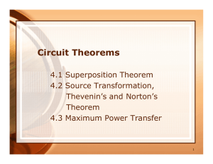 PPT : Circuit Theorems