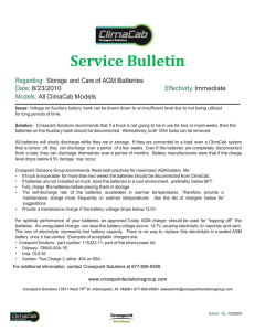 Service Bulletin - AGM Battery Storage kh-js