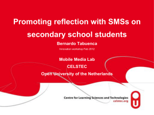 Promoting reflection with SMSs on secondary school students