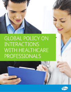 Global Policy on interactions with healthcare Professionals
