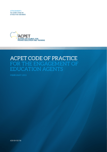 ACPET Code of Practice