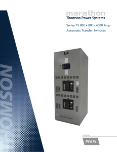 Thomson Power Systems TS880 Automatic Transfer Switch Brochure
