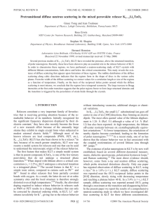 Pretransitional Diffuse Neutron Scattering in the