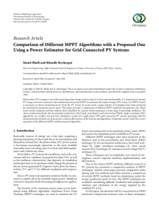 Comparison of Different MPPT Algorithms with a Proposed One