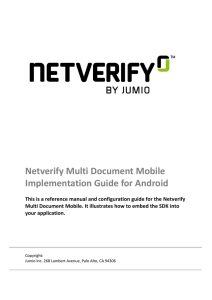 Netverify Multi Document Mobile Implementation Guide for