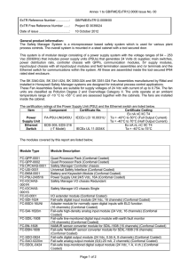 Annex 1 to GB/FME/ExTR12.0008 Issue No. 00 Page 1 of 2 ExTR