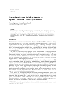 Protection of Stone Building Structures Against Corrosion Caused