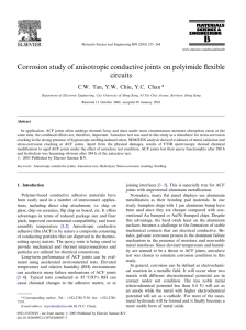 Corrosion study of anisotropic conductive joints on polyimide flexible