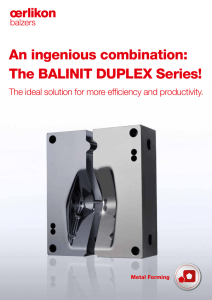 The BALINIT DUPLEX Series!