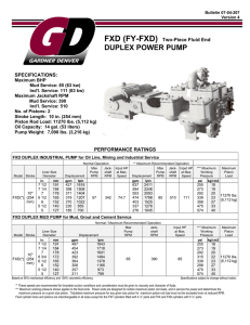 DUPLEX POWER PUMP - Gardner Denver Pumps