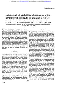 Assessment of ventilatory abnormality in the