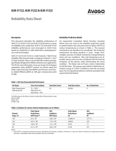 Reliability Data Sheet