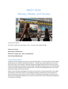 MDST 4559: Money, Media, and Society