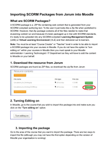Importing SCORM Packages from Jorum into Moodle