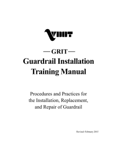 Guardrail Installation Training Manual