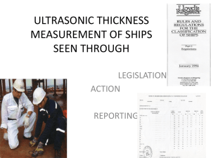 ULTRASONIC THICKNESS MEASUREMENT OF SHIPS