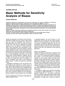 Basic Methods for Sensitivity Analysis of Biases