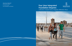 Four Year Integrated Foundation Degrees