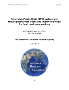 Returnable Plastic Crate (RPC) - The Postharvest Education