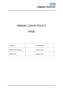 Annual Leave Policy