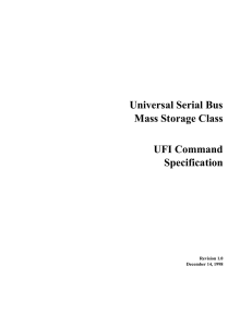 Universal Serial Bus Mass Storage Class UFI Command