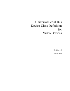 USB Device Class Definition for Video Devices