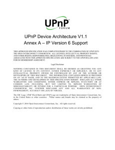 Universal Plug and Play Device Architecture