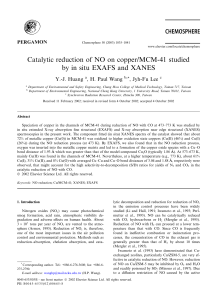Catalytic reduction of NO on copper/MCM
