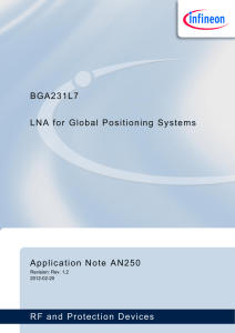 Infineon AppNote AN250 GPS GNSS Low Noise Amplifier BGA231L7