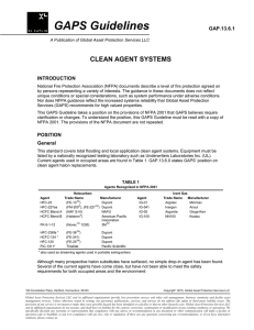 Clean Agent Systems