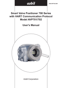 Smart Valve Positioner 700 Series with HART Communication